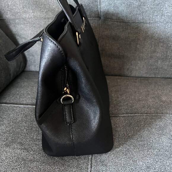 Kate Spade Laurel Way Evangelie Satchel Black (gold trim) - Picture 5 of 11